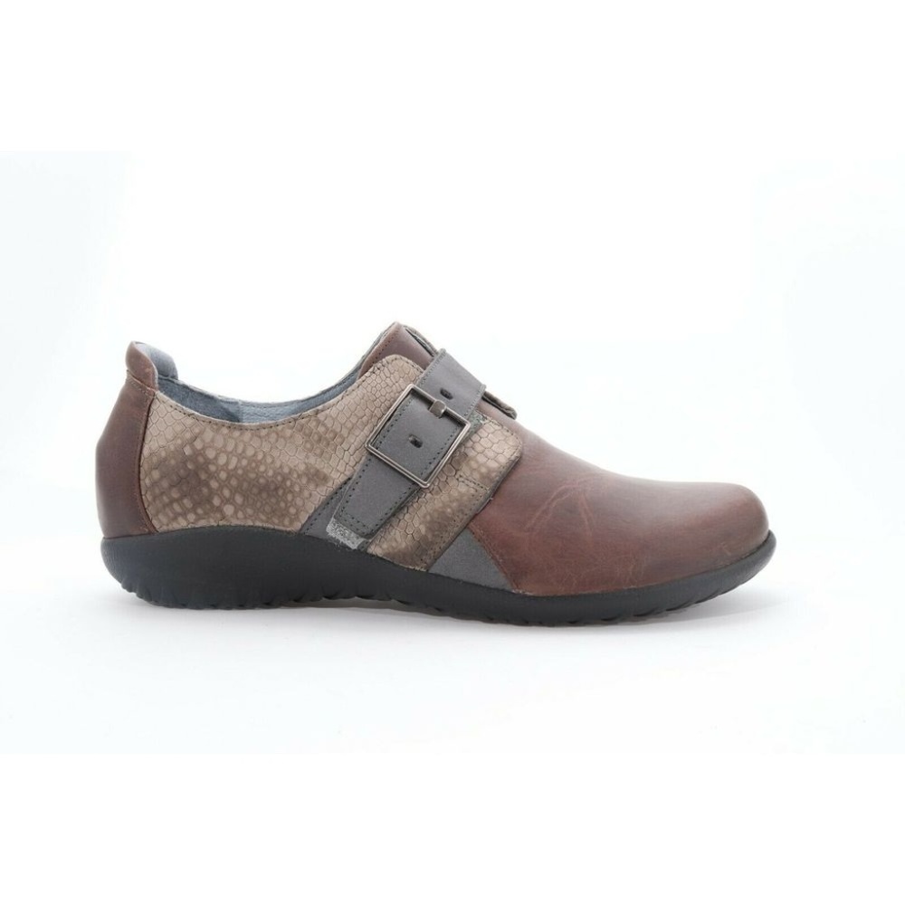 Naot Tane Buckled slip On Brown Haze Gray EU 41(EP
